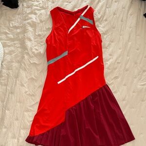 Red and Burgundy Women's Nike Dress